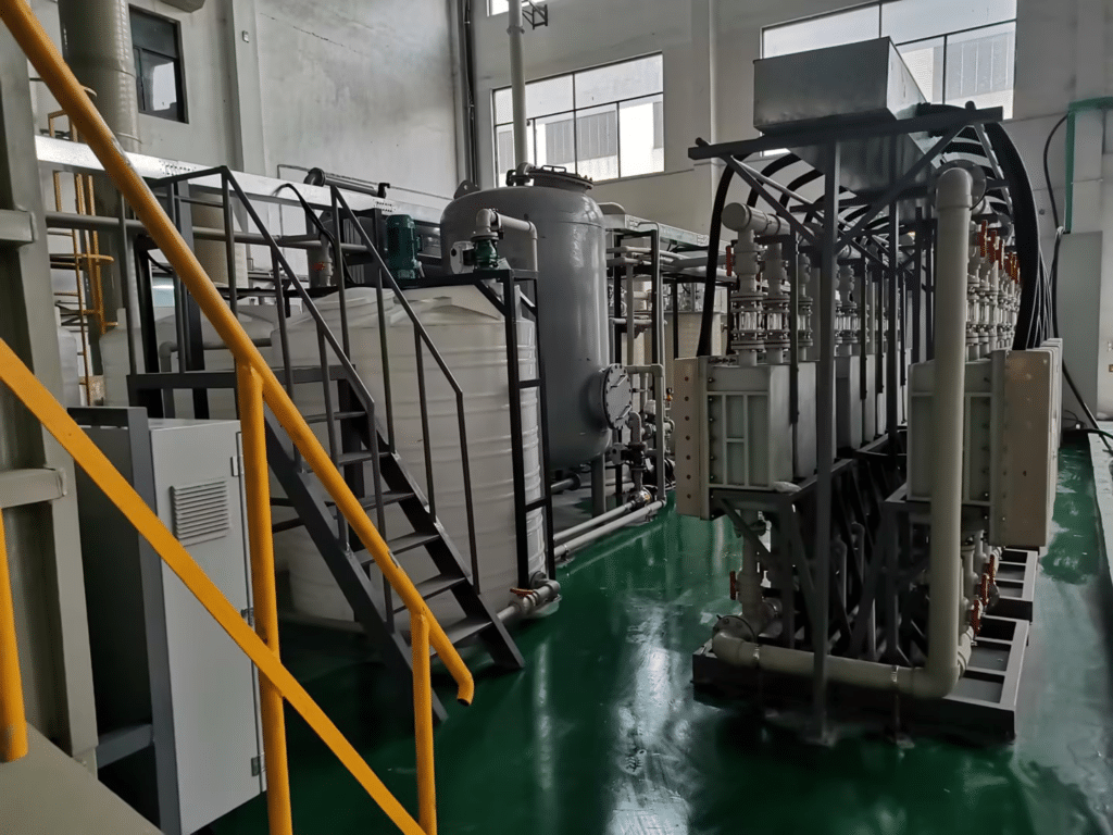 lithium ion battery recycling wastewater treatment via electrochemical oxidation